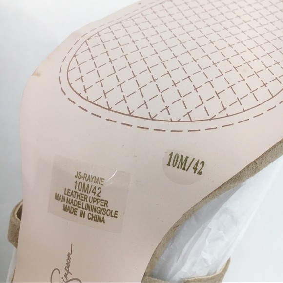 NEW Jessica Simpson Womens Size 10 Raymie Strappy Leather Sandal Heels Shoes - Picture 9 of 12